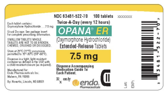Buy Opana ER 7.5mg online